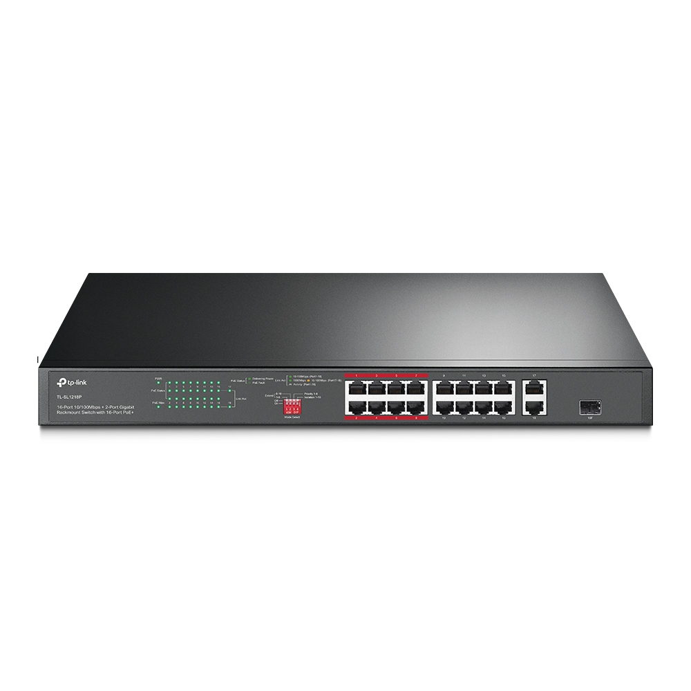 TP-Link 16-Port poE Gigabit Rackmount Switch TL-SL1218P