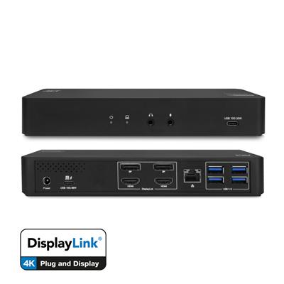 ACT USB-C Dockingstation 4K, voor 2 HDMI of DisplayPort monitoren AC7160