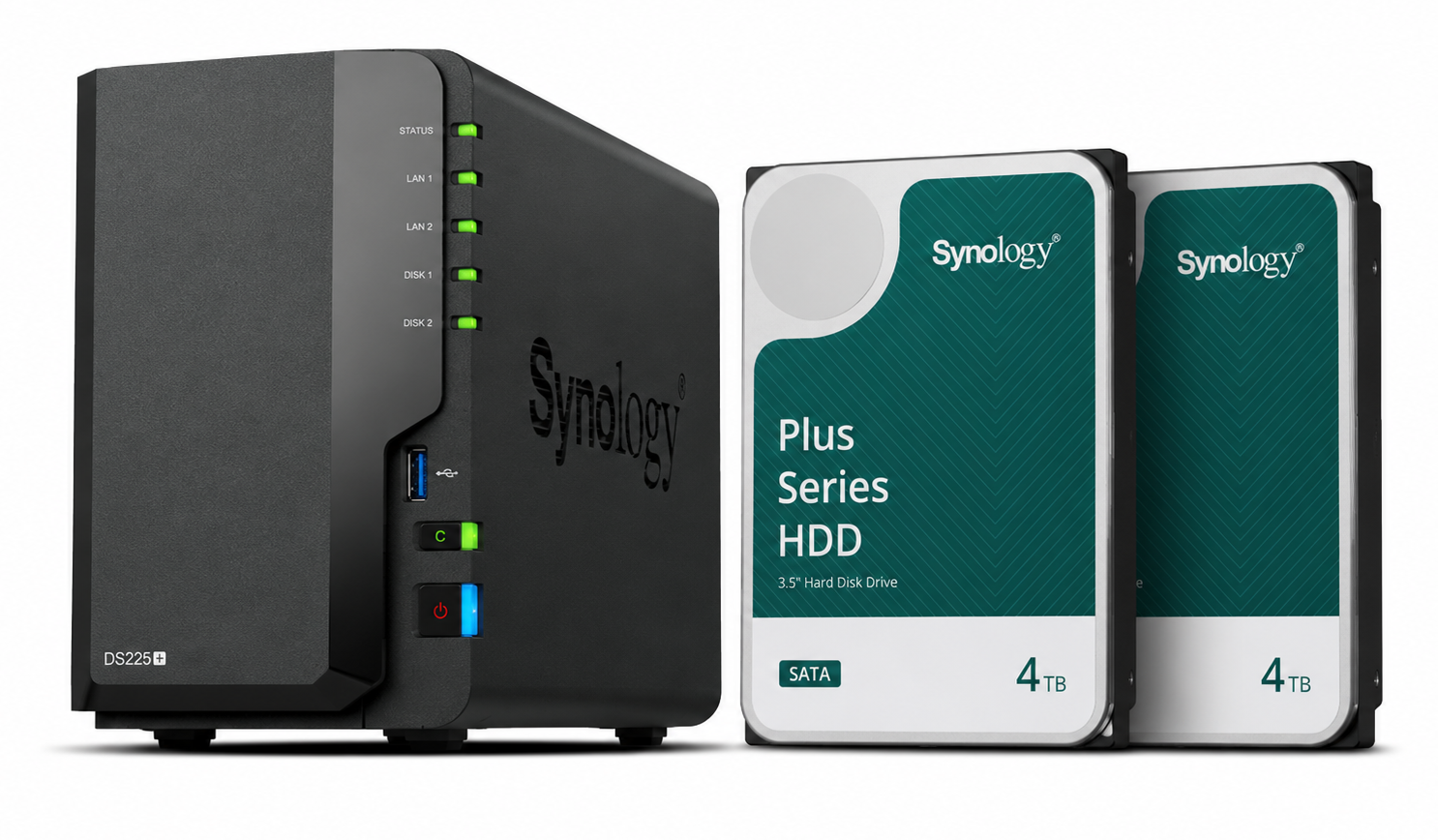 Synology DS225+ Synology Plus HDD 8TB (2x 4TB)
