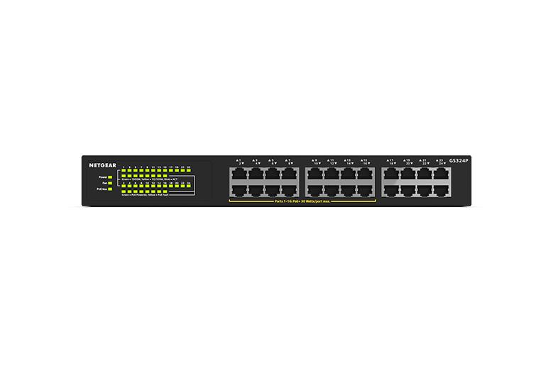 Netgear 16 port PoE+ (190 W) Unmanaged Switch GS324P-100EUS