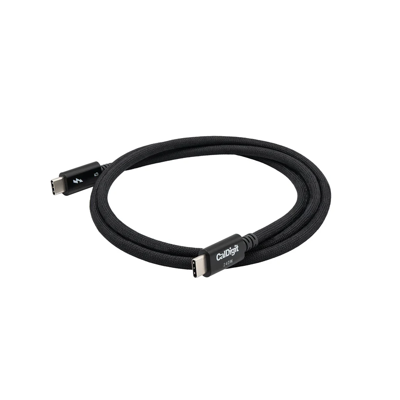 Caldigit Thunderbolt 5 (USB-C) Pro cable - 0.5m TBT5-P05BB-240