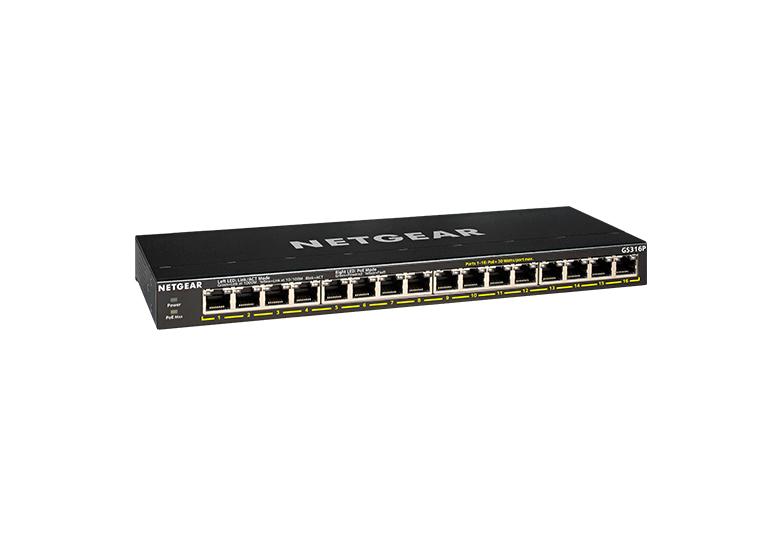 Netgear 16 port PoE+ (115 W) Unmanaged Switch GS316P-100EUS