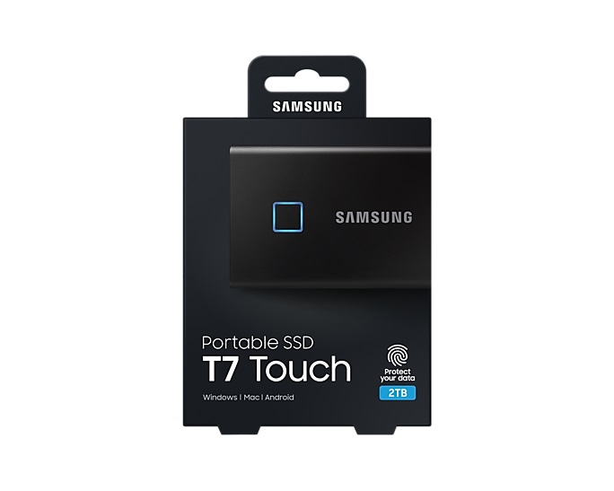 2TB Samsung Portable SSD T7 touch MU-PC2T0K - Black