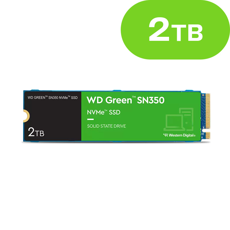 2TB WD GREEN SN350 NVMe M.2 SSD WDS200T3G0C