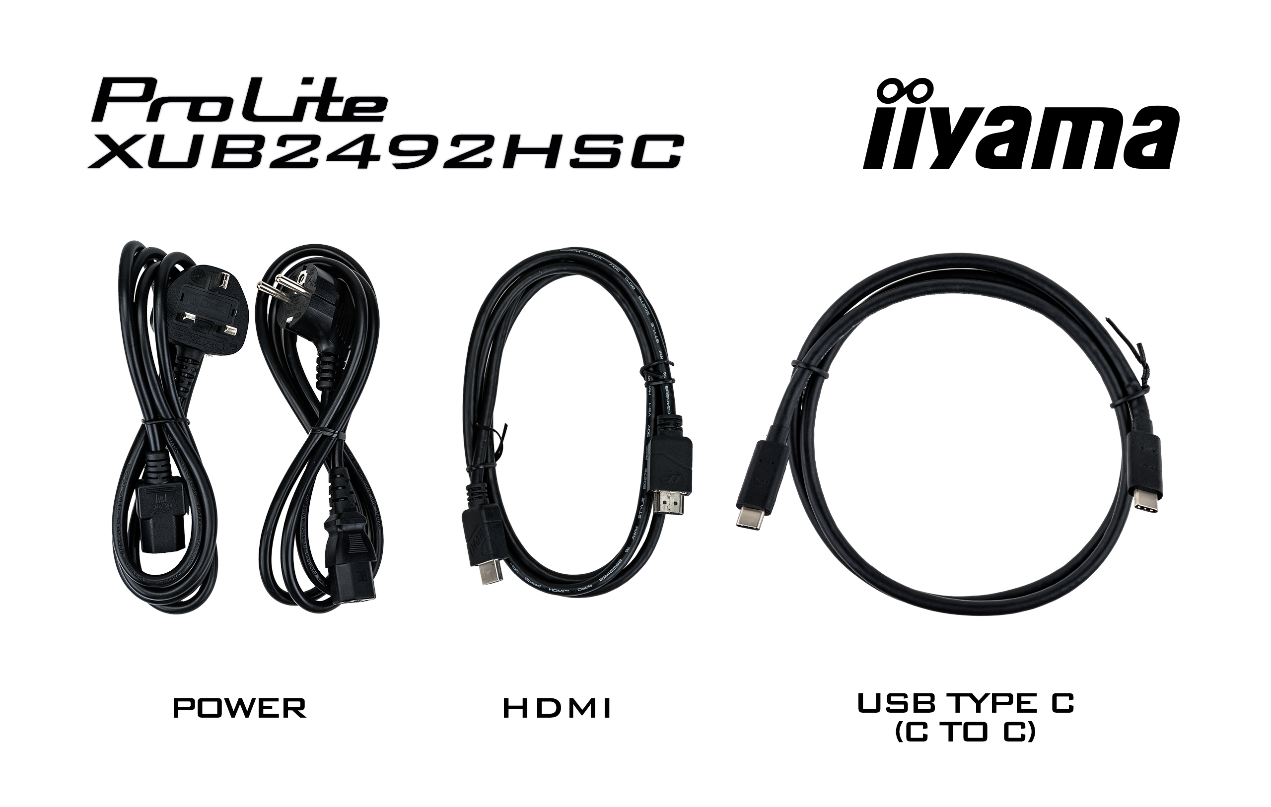 iiyama ProLite XUB2492HSC-B5 24" IPS met USB-C-connector zwart monitor