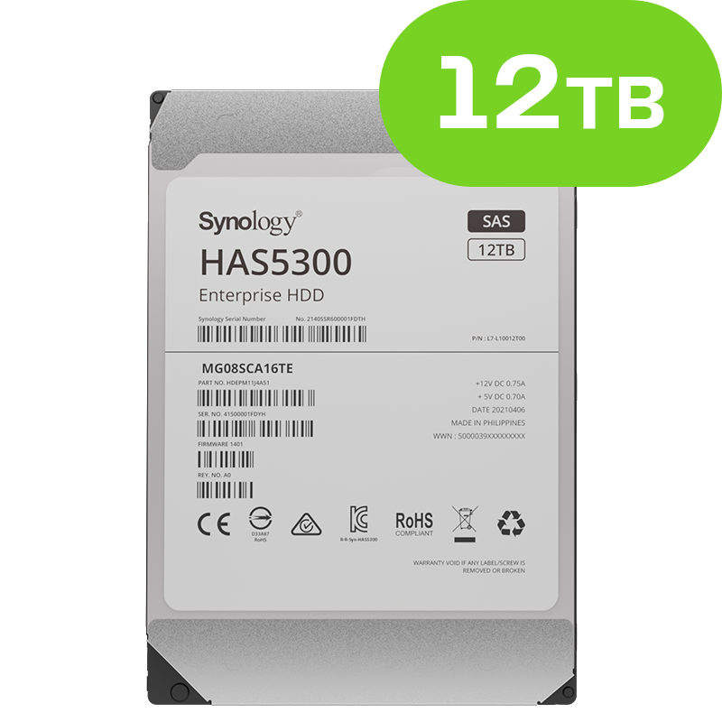 12TB Synology 3.5 inch SAS HDD HAS5300-12T