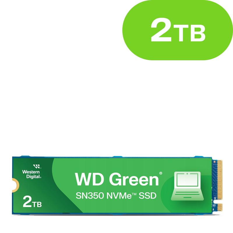 2TB WD GREEN SN350 NVMe M.2 SSD WDS200T3G0C