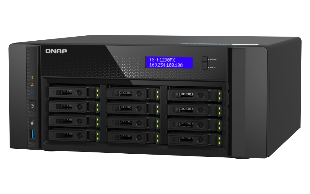 QNAP TS-h1290FX-7302P-256G 12-bay NAS