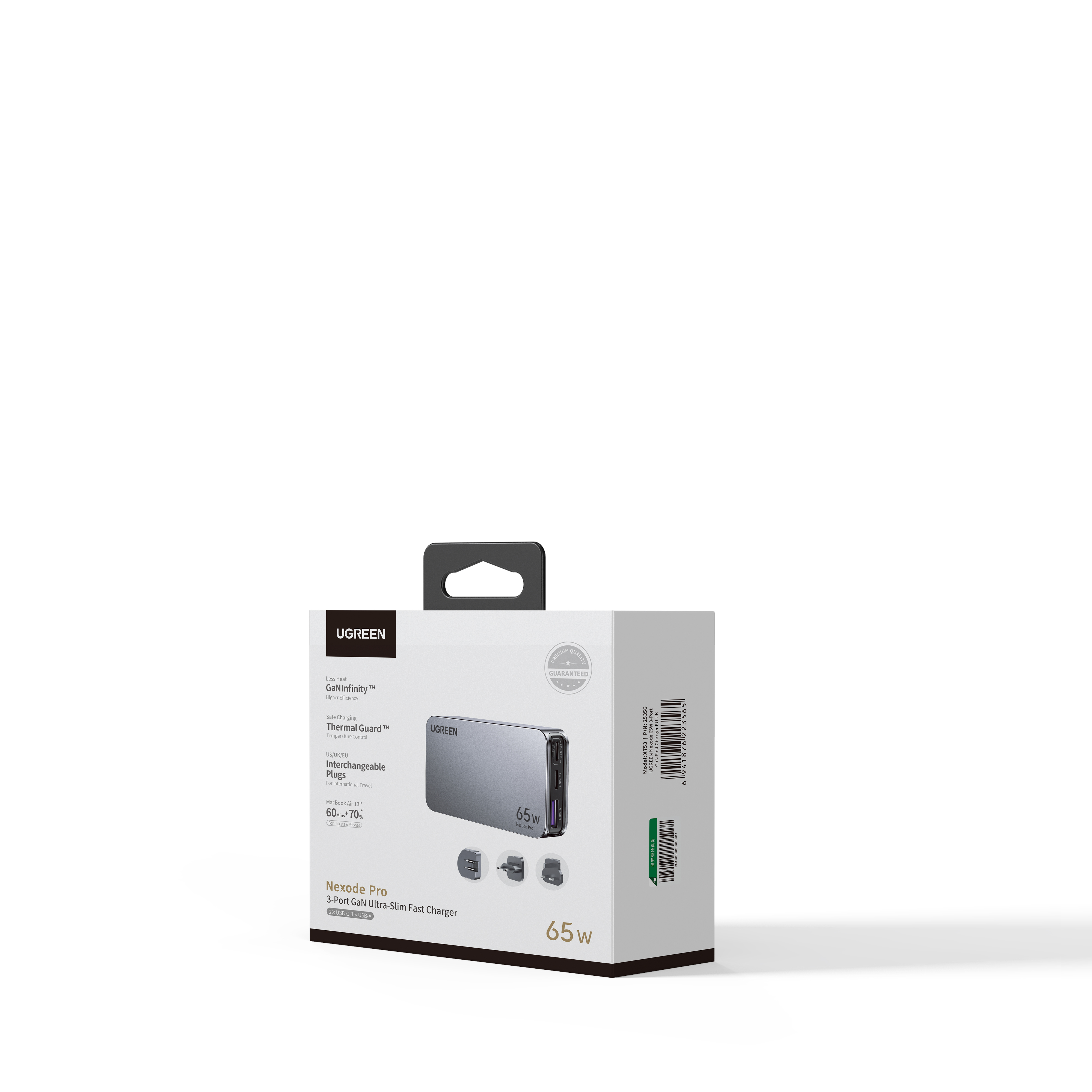 UGREEN Nexode Pro 65W 3-Port GaN Ultra-Slim Fast Charger 25356 