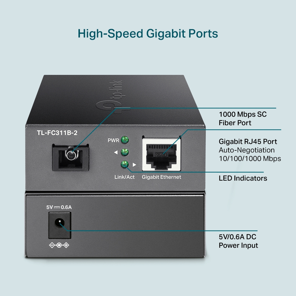 TP-Link Bi-Directional Fiber Converter TL-FC311B-2 
