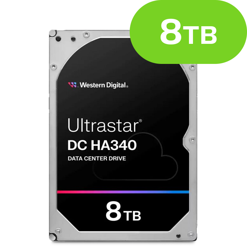 8TB Western Digital Ultrastar DC HA340 (SATA 6Gb/s) WUS721208BLE6L4 512e SE NP3