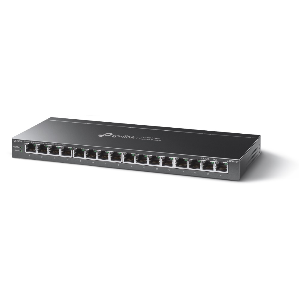 TP-Link 16-port Gigabit Desktop Switch PoE+ TL-SG116P