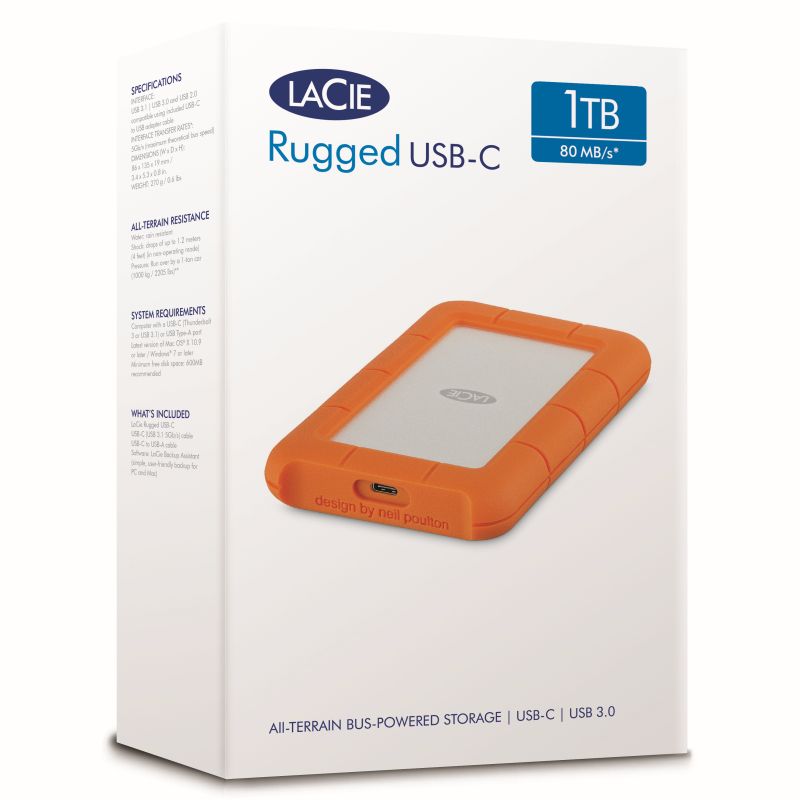 LaCie Rugged Mobile 1TB USB-C