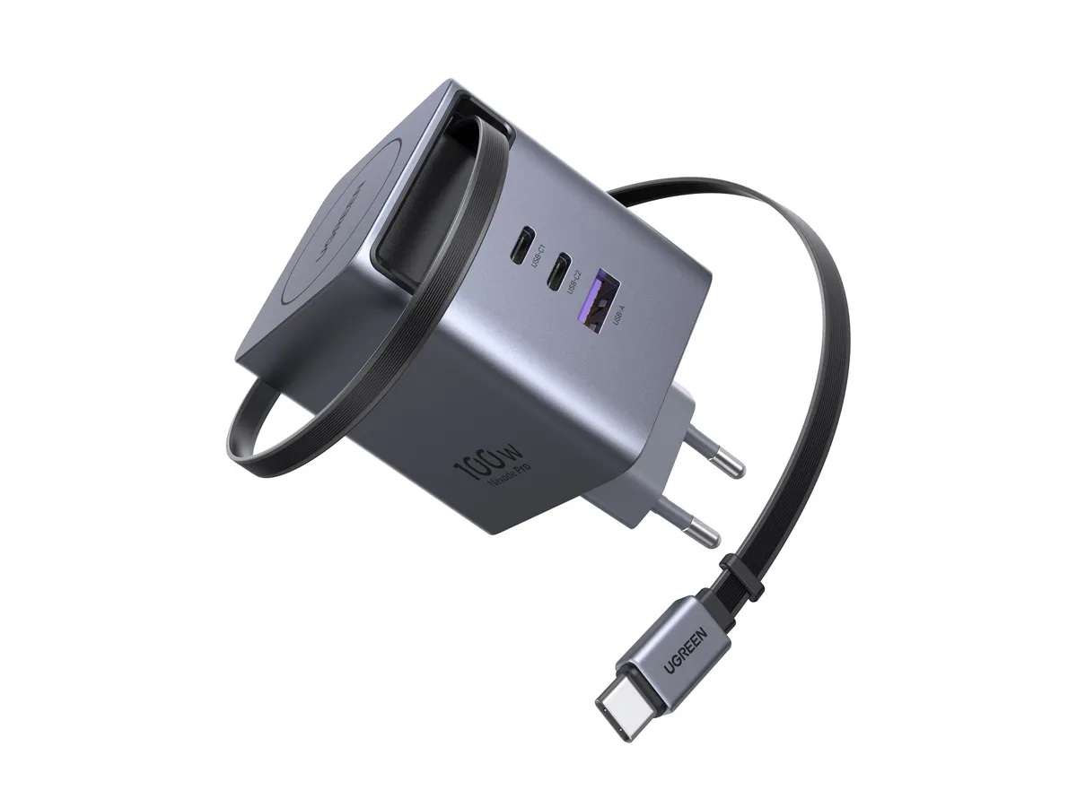 UGREEN 100W GaN Fast Charger with Retractable Cable 65828