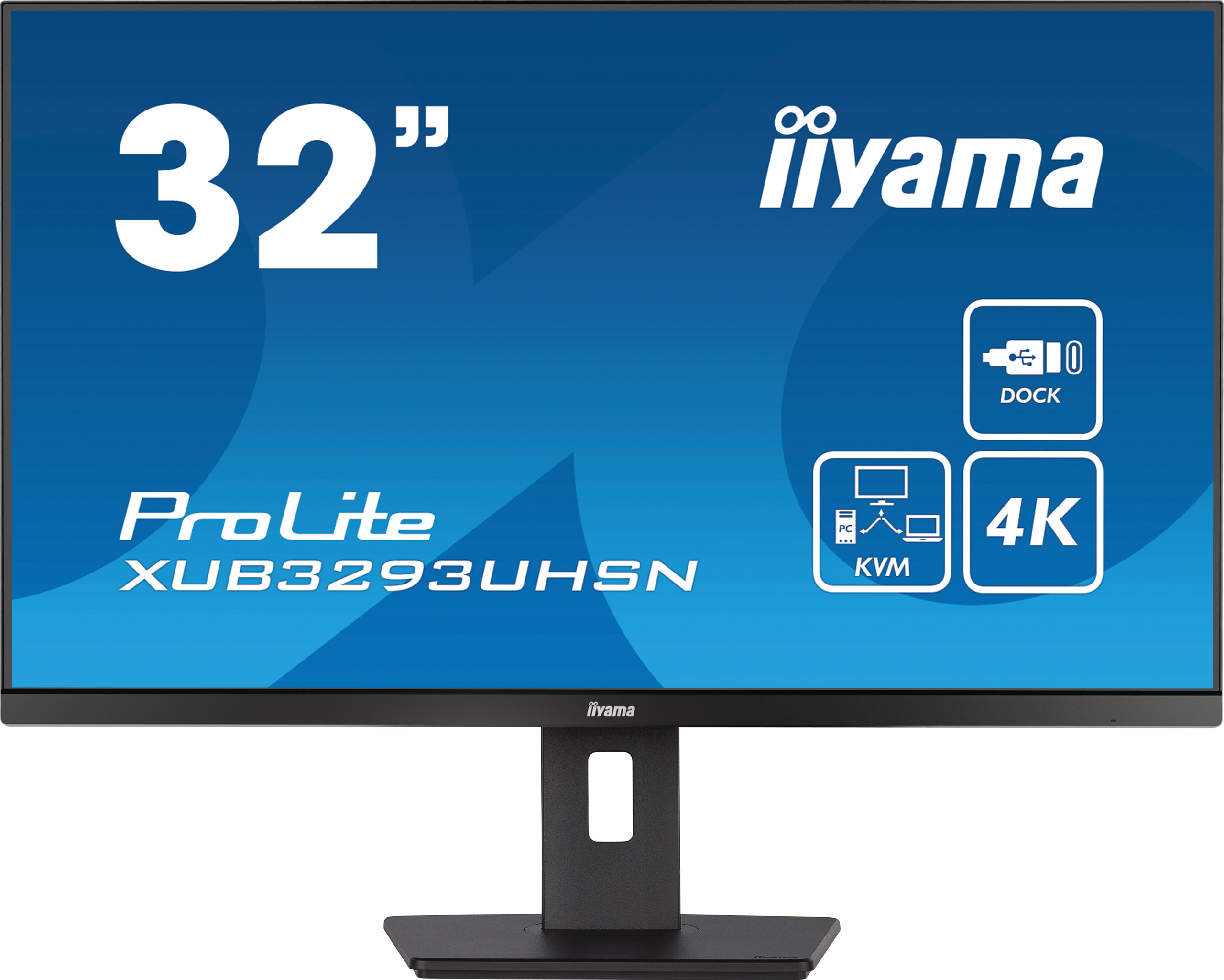 iiyama ProLite XUB3293UHSN-B5 32’’ IPS met KVM switch, USB-C dock en RJ45 (LAN) zwart monitor