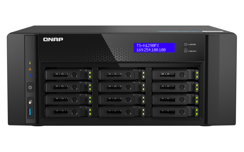 QNAP TS-h1290FX-7302P-256G 12-bay NAS