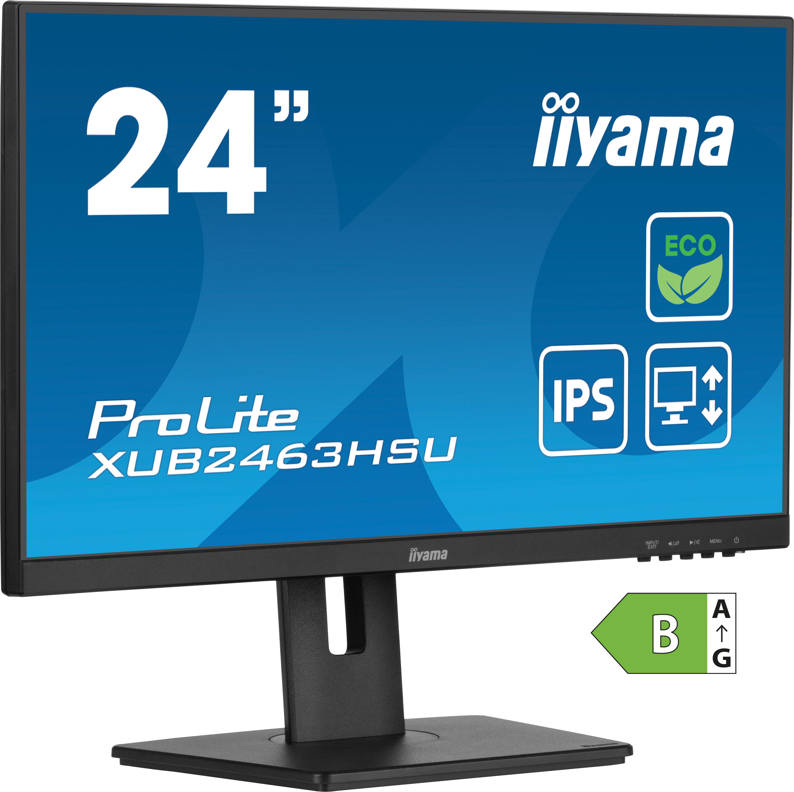 iiyama XUB2463HSU-B1 24 inch IPS Full HD-paneel met energieklasse B