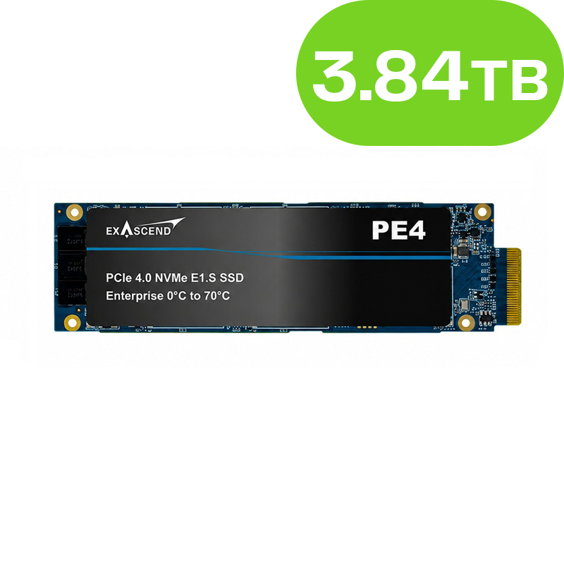 3840GB Exascend PE4 NAND Flash SSD Enterprise NVMe PCIe Gen4x4 E1.S 3D TLC