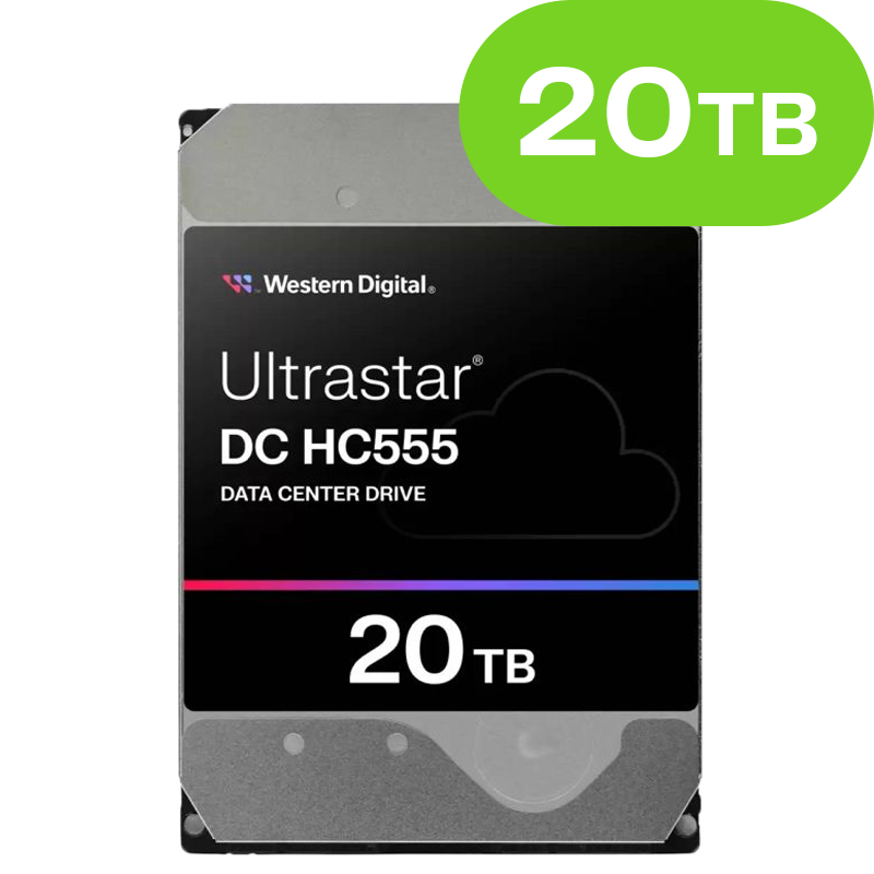 20TB Western Digital Ultrastar DC HC555 (SAS 12Gb/s) WUH722020CL5204 512e SE P3