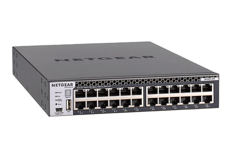 Netgear L3 24x10G Ethernet en 4x10G SFP+ (shared) managed switch M4300-24X 	XSM4324CS-100NES