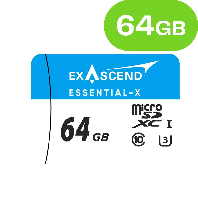 64G Exascend Essential-X micro SD card ES064GTFU3MP