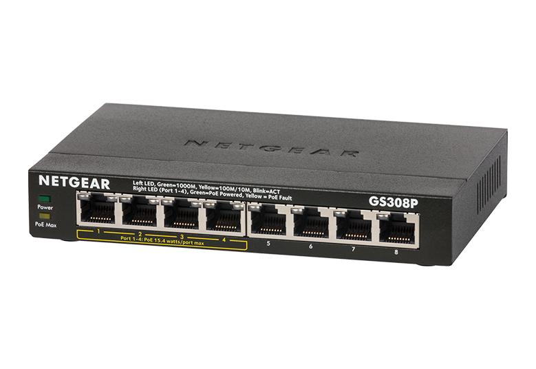 Netgear GS308P 8-poorts Gigabit Ethernet Unmanaged Switch