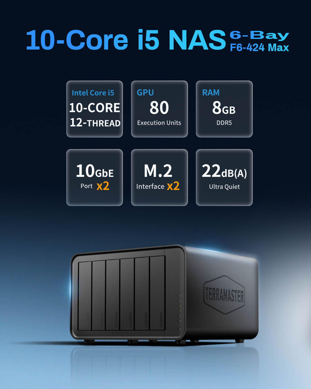 TerraMaster F6-424 Max SMB NAS 6-Bay 