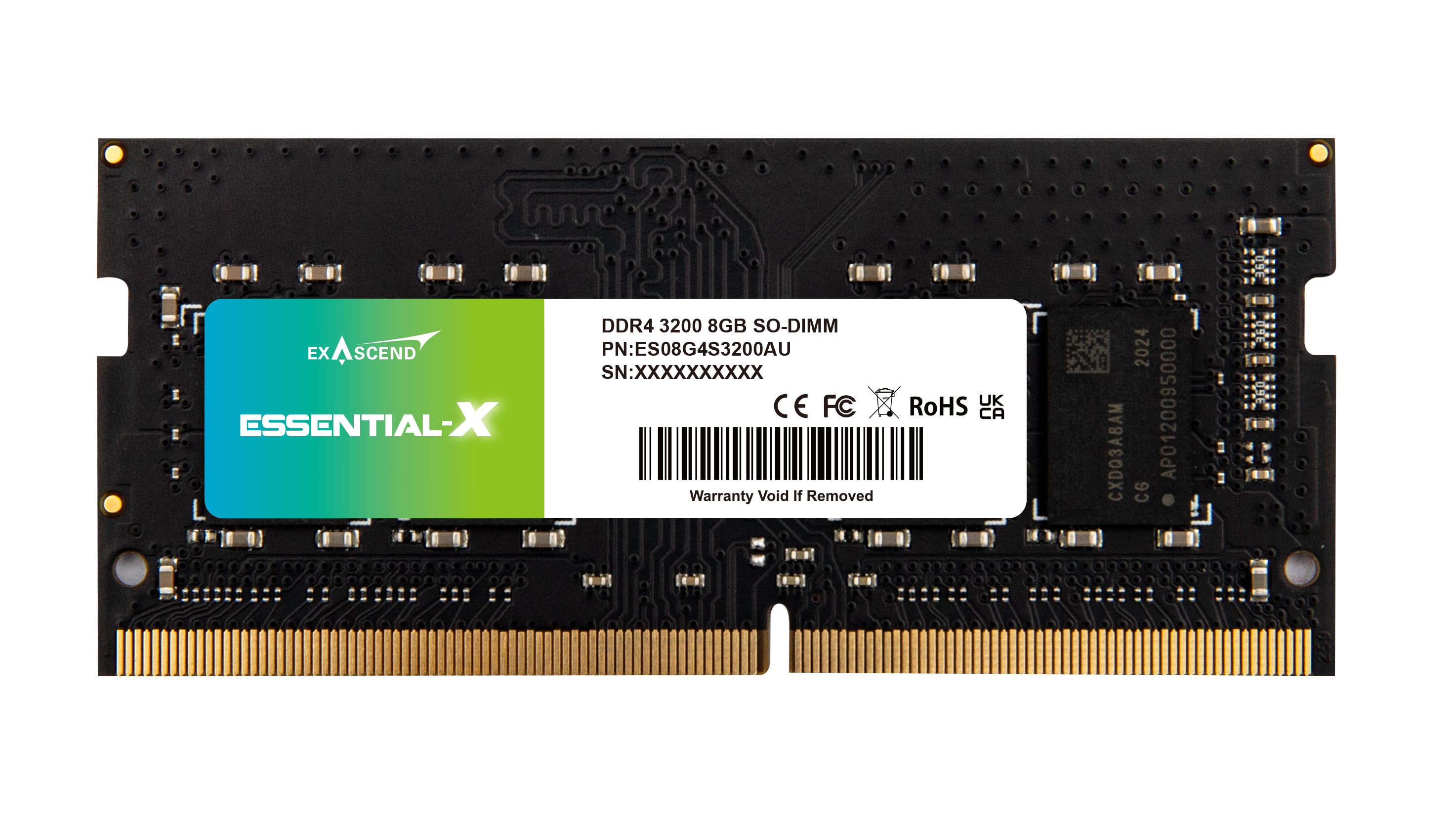 8GB Exascend Essential-X DDR4 SO-DIMM 3200MT/s