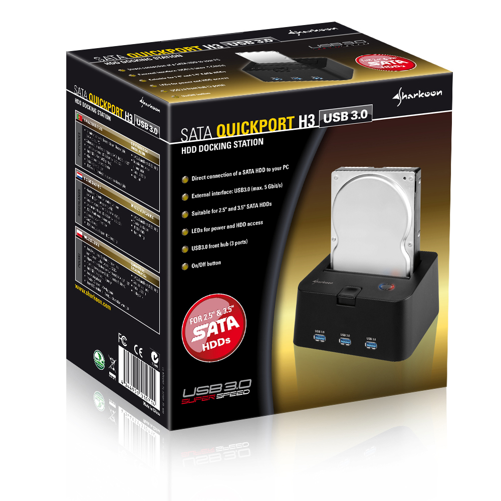 Sharkoon Quickport H3 USB3.0 Docking Station