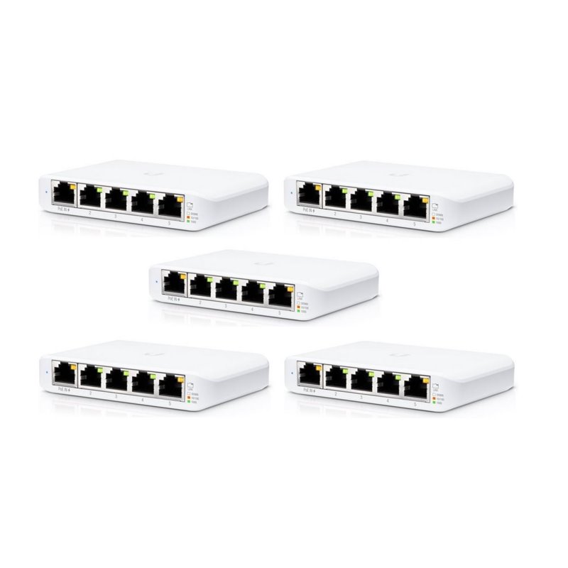Ubiquiti UniFi USW-Flex-Mini Switch Flex Mini, 5-pack USW-Flex-Mini-5