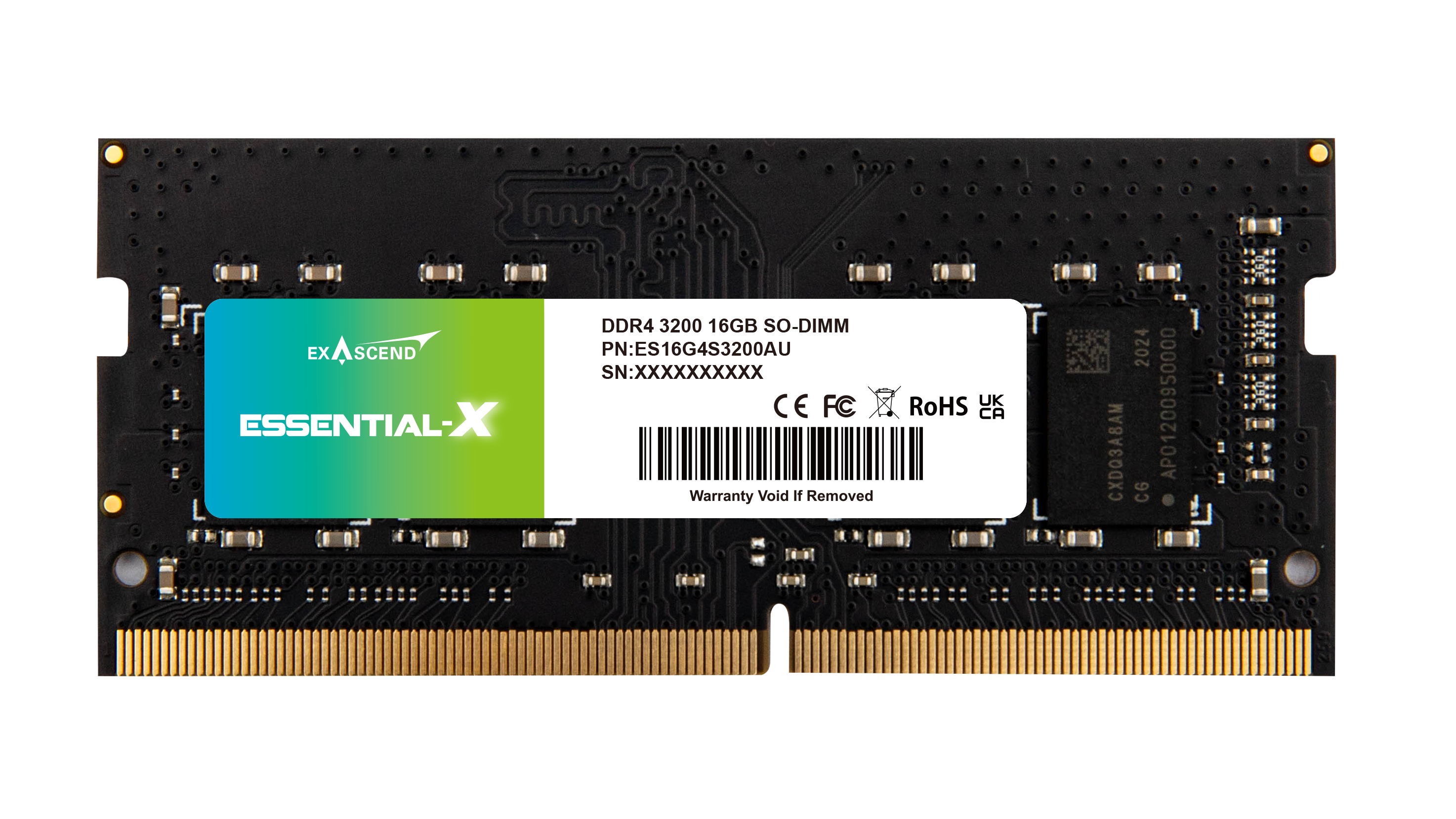16GB Exascend Essential-X DDR4 SO-DIMM 3200MT/s