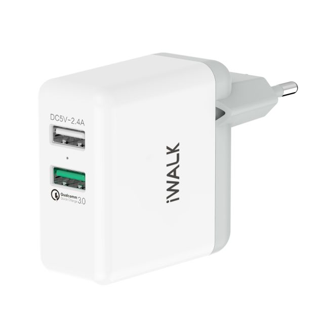 iWalk Leopard Dual USB Quick Charge adapter