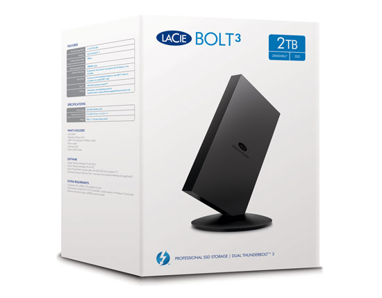 2TB LaCie Bolt3 SSD Thunderbolt 3 USB-C STFF2000400