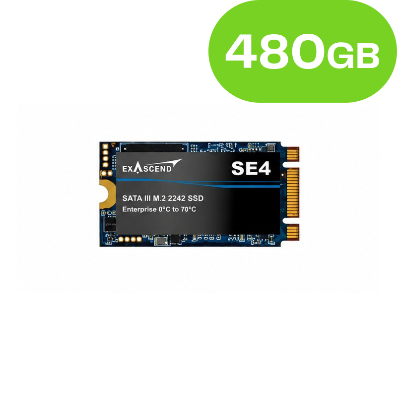 480GB Exascend SE4 NAND Flash SSD Enterprise SATA3 M.2 2242 3D TLC