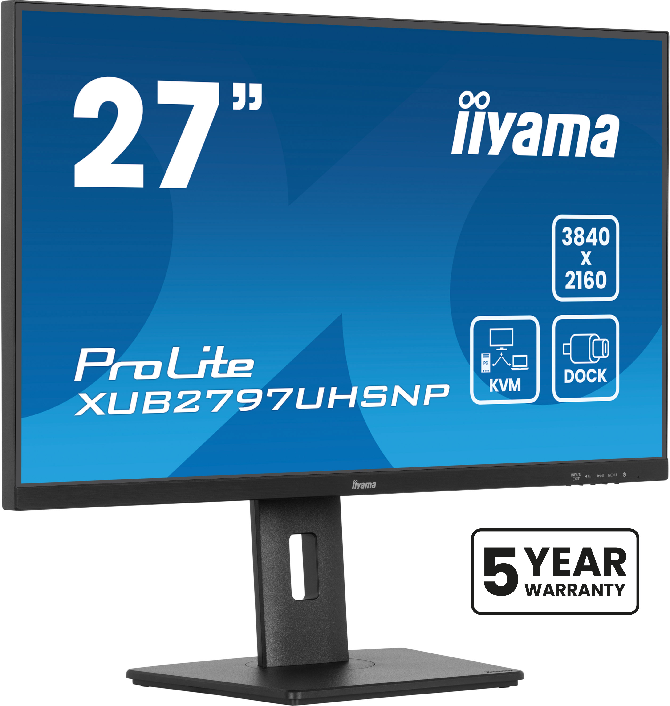 iiyama ProLite XUB2797UHSNP-B1 27inch 4K IPS monitor met RJ45 (LAN) LED-Monitor