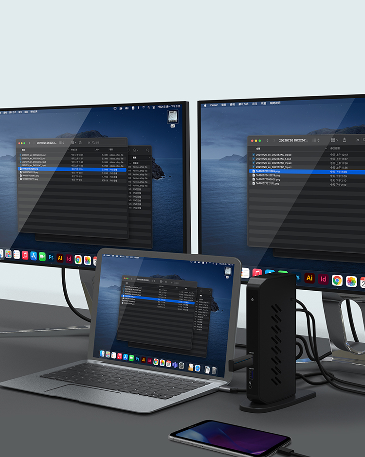 ICY BOX DockingStation for PC/Notebook, incl. 2x DisplayPort, 2x HDMI IB-DK2252AC