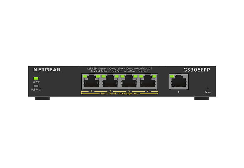 Netgear 5 port PoE+ (120 W) plus Switch GS305EPP-100PES