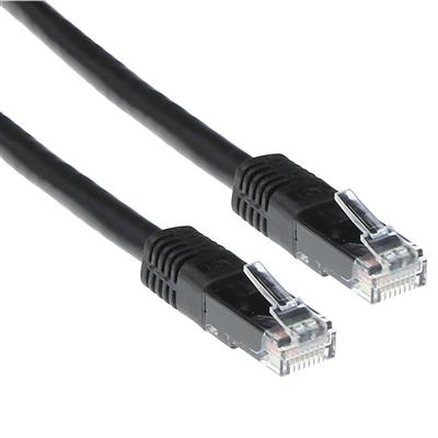 ACT Zwarte 20 meter U/UTP CAT6 patchkabel met RJ45 connectoren