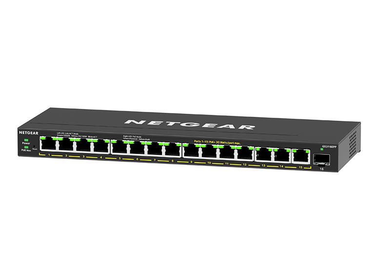 Netgear 16 port PoE+ Gigabit 231W Switch GS316EPP-100PES