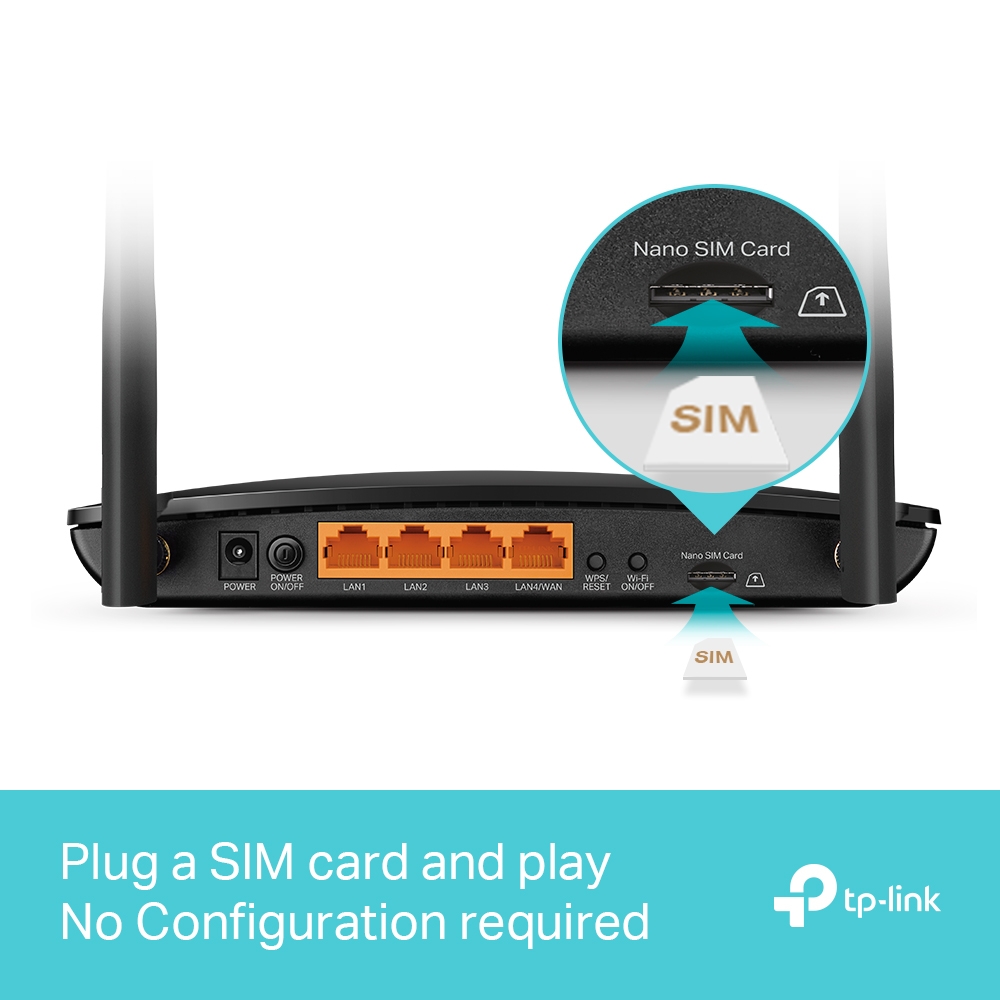 TP-Link  AC1200 4G LTE Advanced Cat6 Gigabit Router Archer MR500