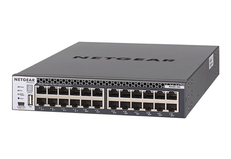 Netgear L3 24x10G Ethernet en 4x10G SFP+ (shared) managed switch M4300-24X 	XSM4324CS-100NES