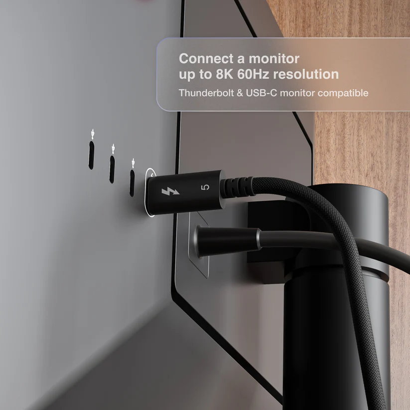 Caldigit Thunderbolt 5 (USB-C) Pro cable 1.0m TBT5-P10BB-240