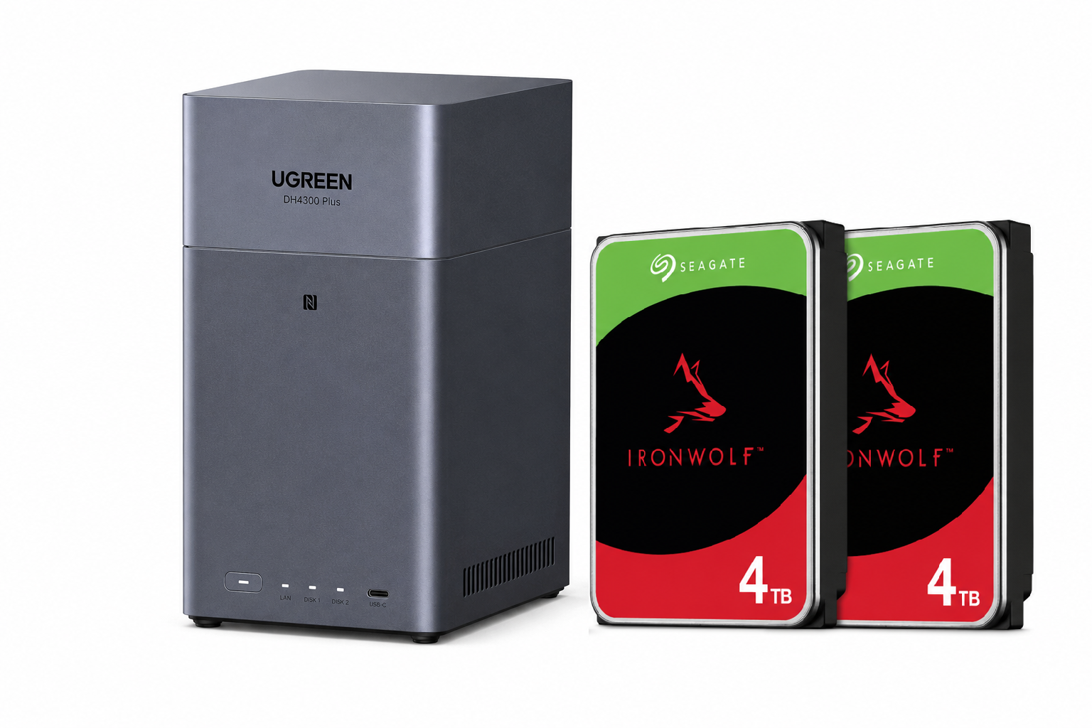 Ugreen DH2300 Seagate IronWolf 8TB (2x 4TB)