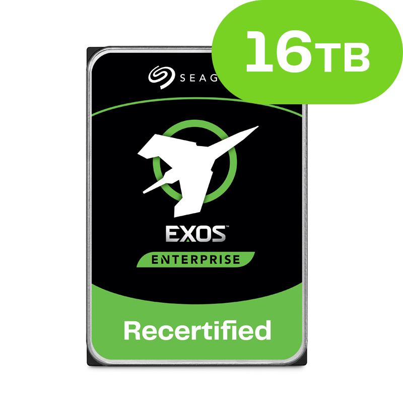 16TB Seagate Exos X16 SATA 6Gb/s Recertified ST16000NM001G-FR