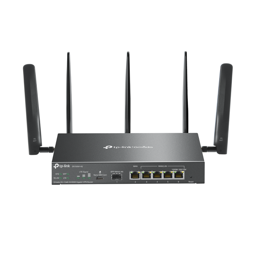 TP-Link 6 Port Gigabit VPN Mesh router ER706W-4G