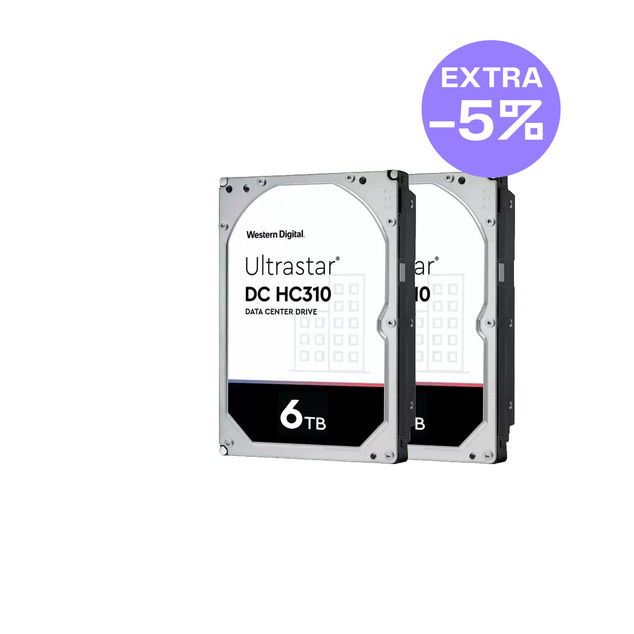 2x 6TB Western Digital Ultrastar DC HC310 SATA Enterprise HUS726T6TALE604 