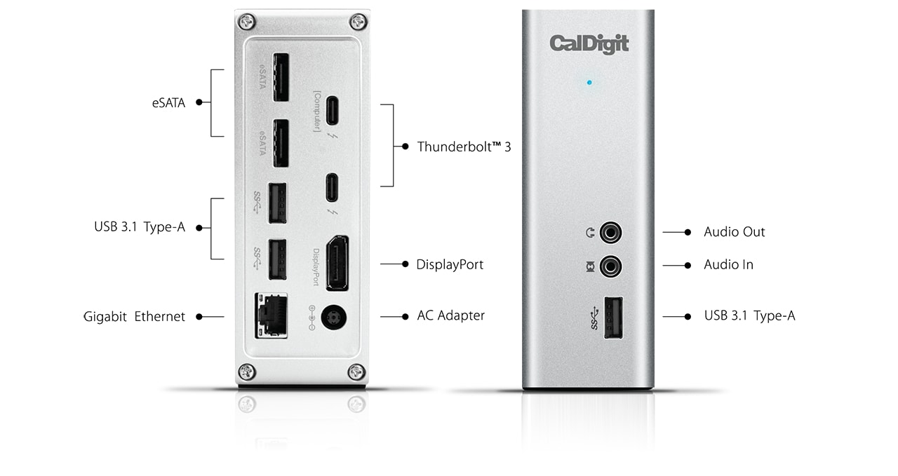 CalDigit TS3 Thunderbolt Station 3 + 1m Cable - TrueBase - Duidelijk ...
