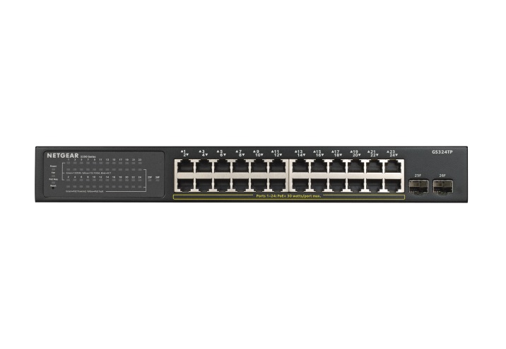 Netgear 24-Port Gigabit PoE+ Smart Managed Switch GS324TP-100EUS