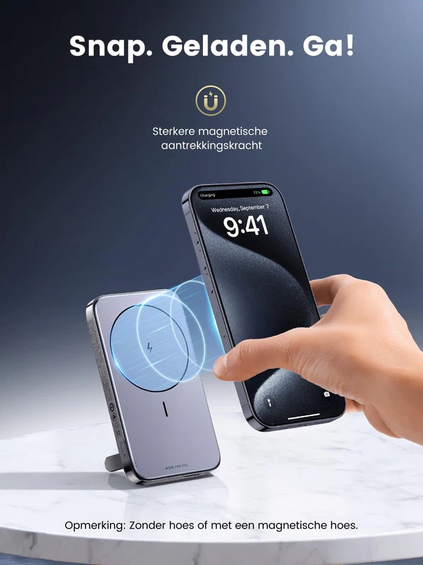 UGREEN 10000mAh Magnetic Wireless Power Bank (Space Gray) (LY) 15086