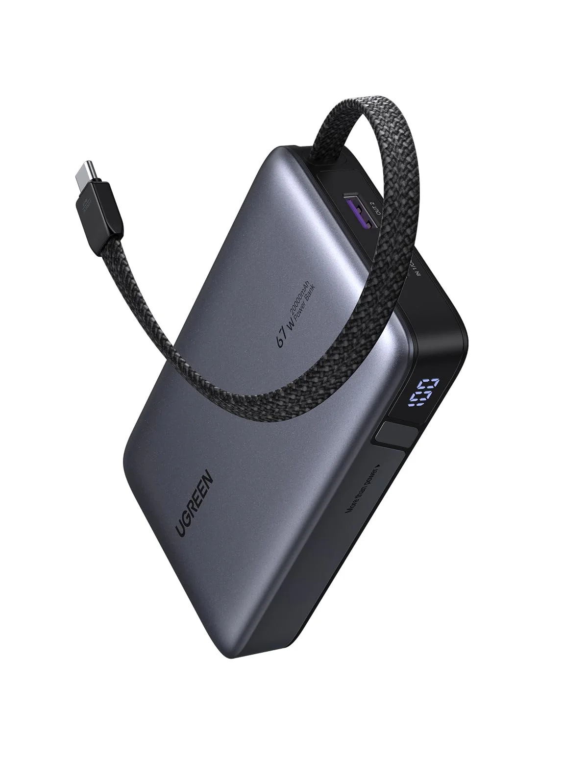 UGREEN 67W Power Bank with Built-in Cable